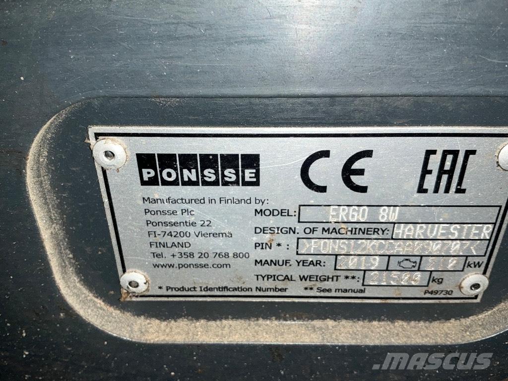 Ponsse ERGO 8W Betakarítók