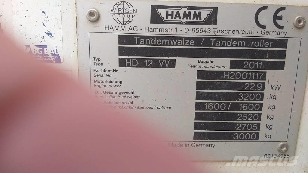 Hamm HD 12 VV Ikerdobos hengerek