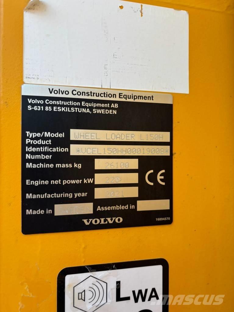 Volvo L150H Gumikerekes homlokrakodók