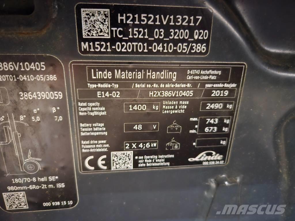 Linde E14 Elektromos targoncák