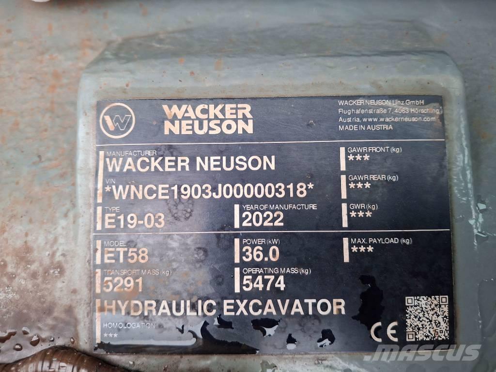 Wacker Neuson ET58 Lánctalpas kotrók