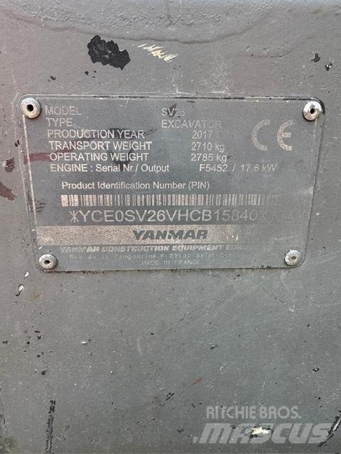 Yanmar SV 26 Mini kotrók < 7t