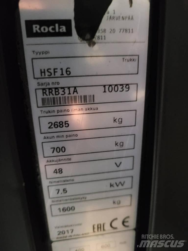 Rocla HSF16 Tolóoszlopos targonca