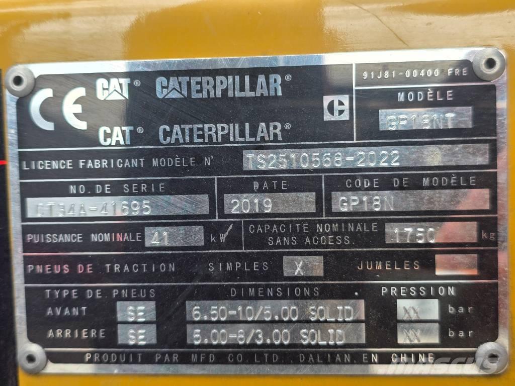 CAT GP 18 NT Gázüzemű targoncák