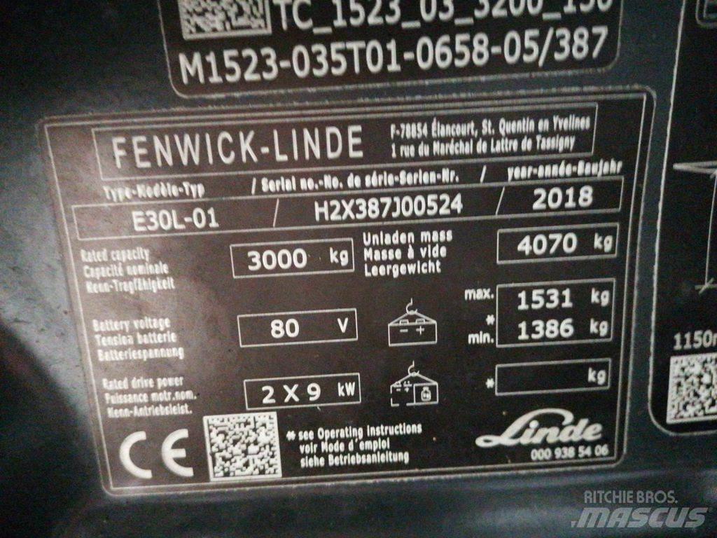 Linde E30L-01 Elektromos targoncák