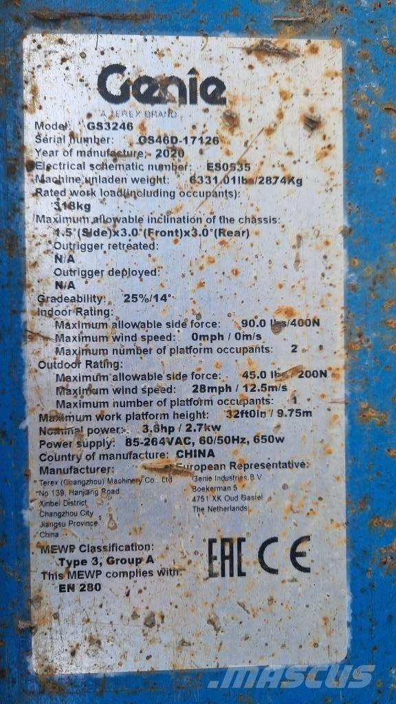 Genie GS 3246 Ollós emelők