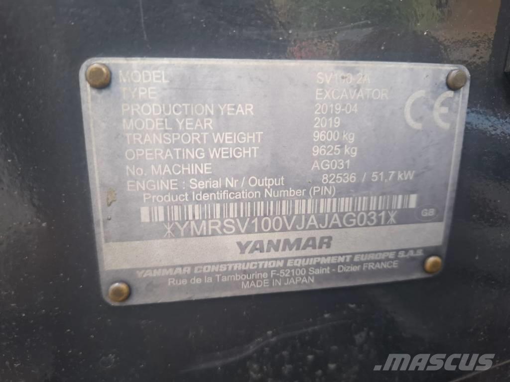Yanmar SV 100-2A Közepes (midi) kotrók 7 t - 12 t