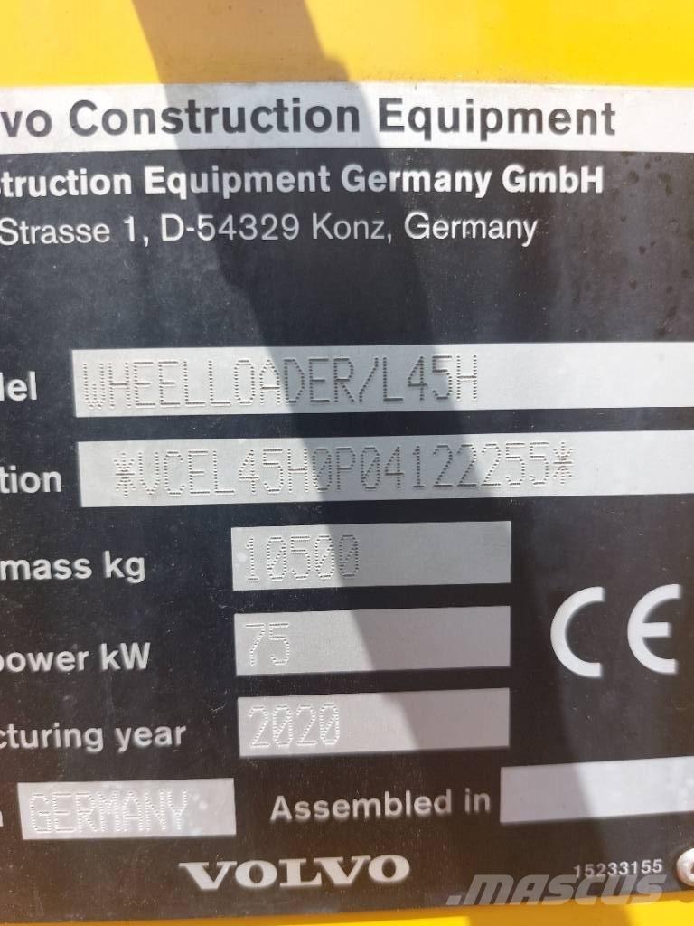 Volvo L 45 H Gumikerekes homlokrakodók