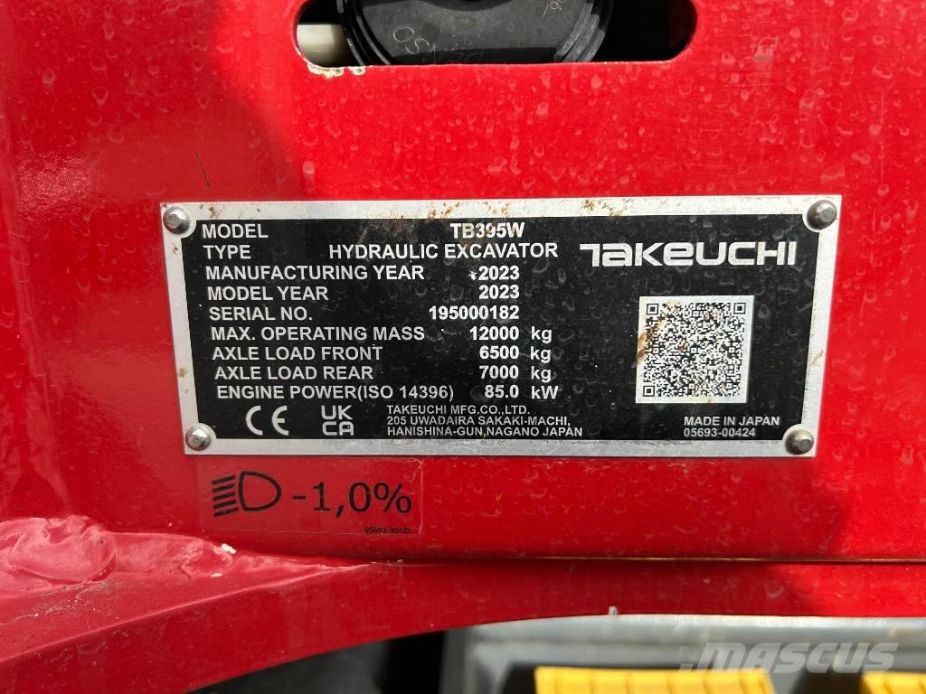 Takeuchi TB 395 W Gumikerekes kotrók