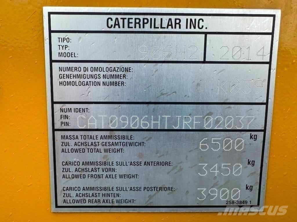 CAT 906 H 2 Gumikerekes homlokrakodók