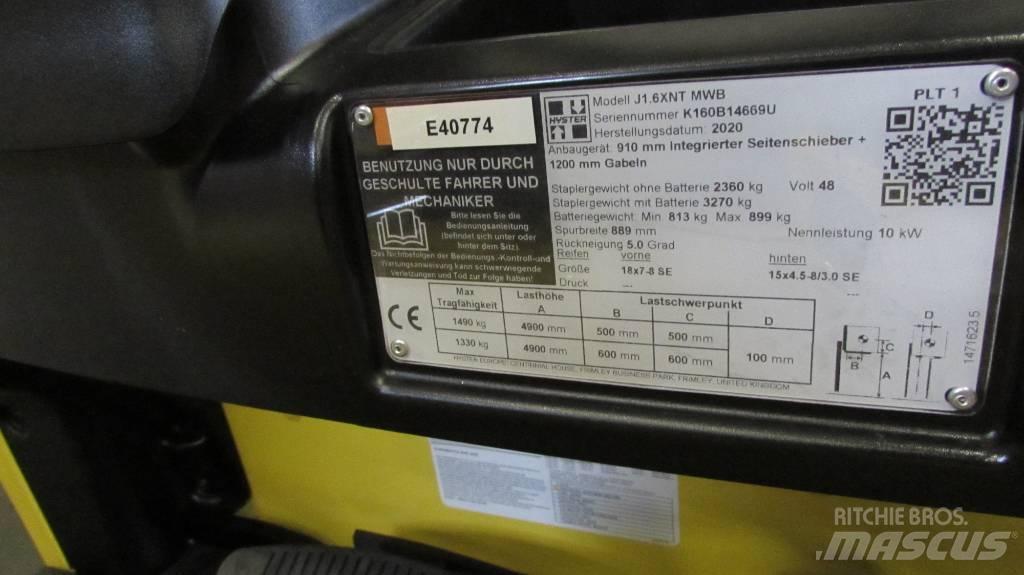 Hyster J1.6XNT MWB Elektromos targoncák