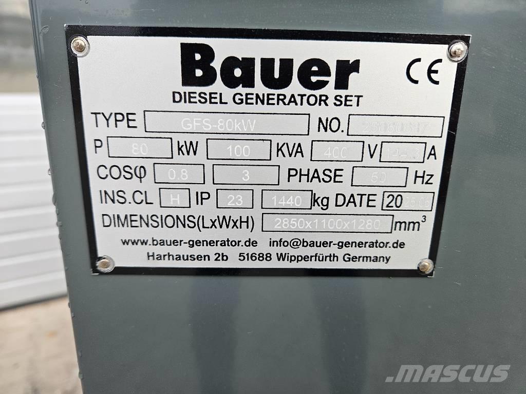 Bauer GFS-80Kw Dízel áramfejlesztők