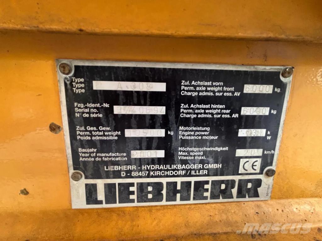 Liebherr A308 Gumikerekes kotrók