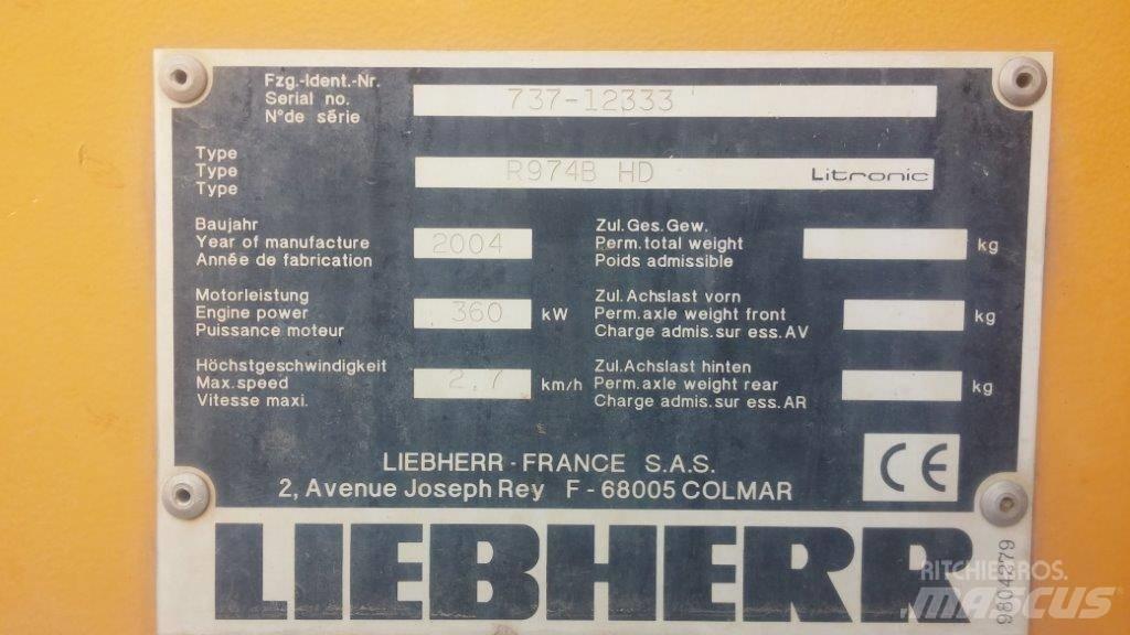 Liebherr R 974 B HD Lánctalpas kotrók