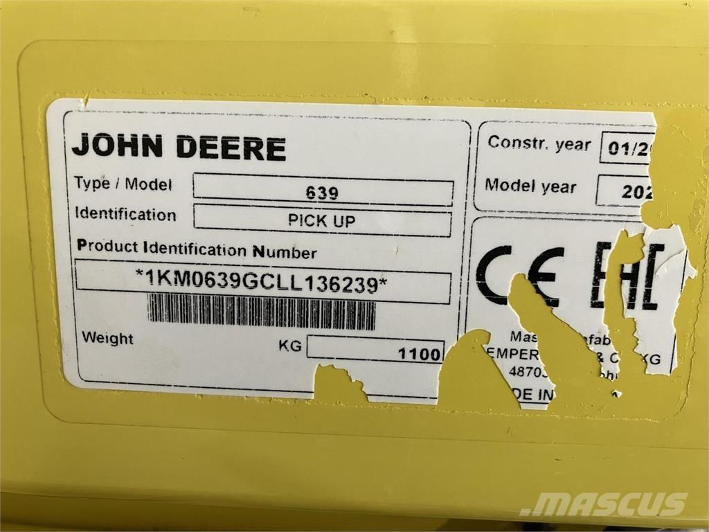 John Deere 639 Kombájn tartozékok