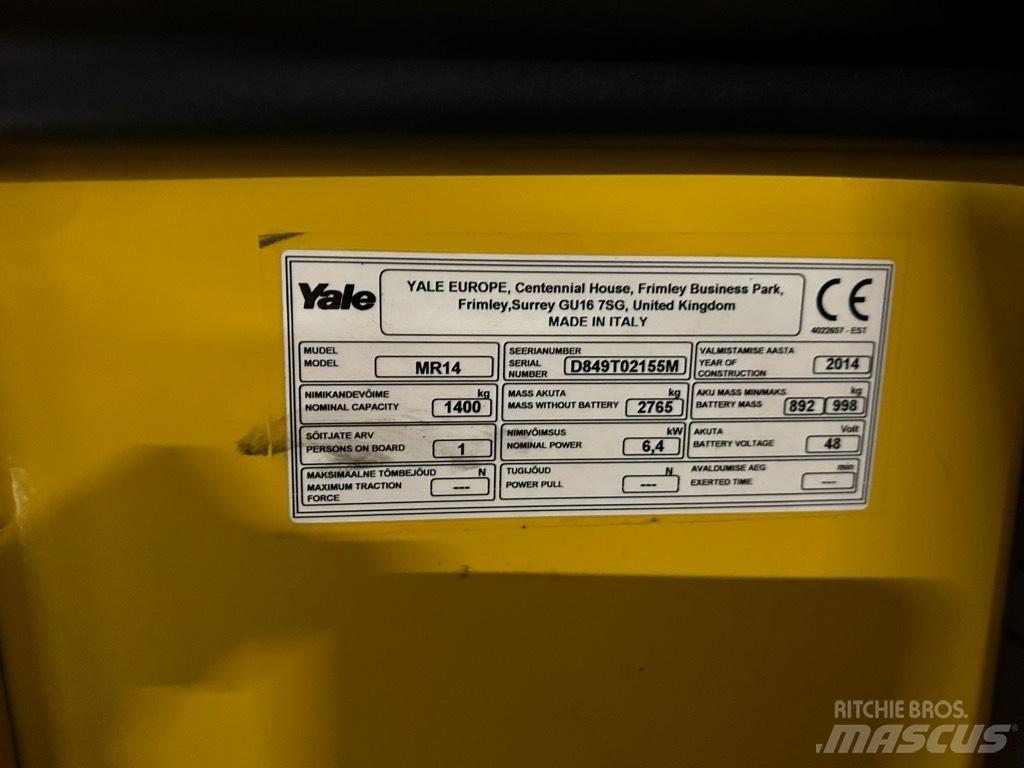 Yale MR 14 Tolóoszlopos targonca