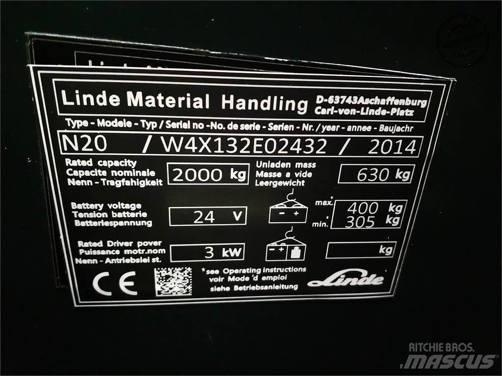 Linde N20-lang Komissiózó alacsony emelésű targonca