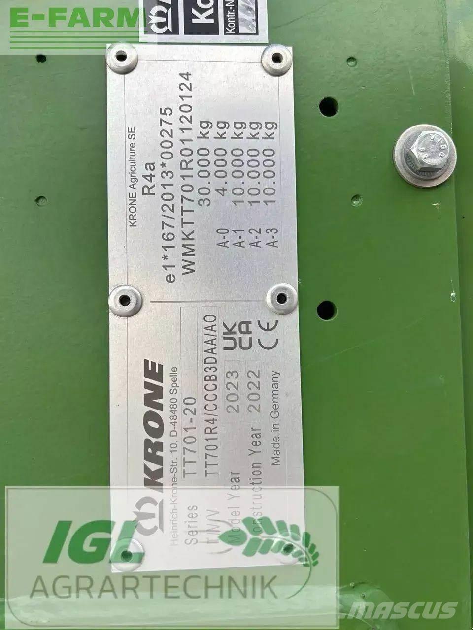 Krone tx 560 Gabona átrakó kocsik