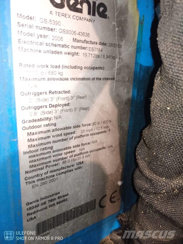 Genie GS 5390 RT Ollós emelők