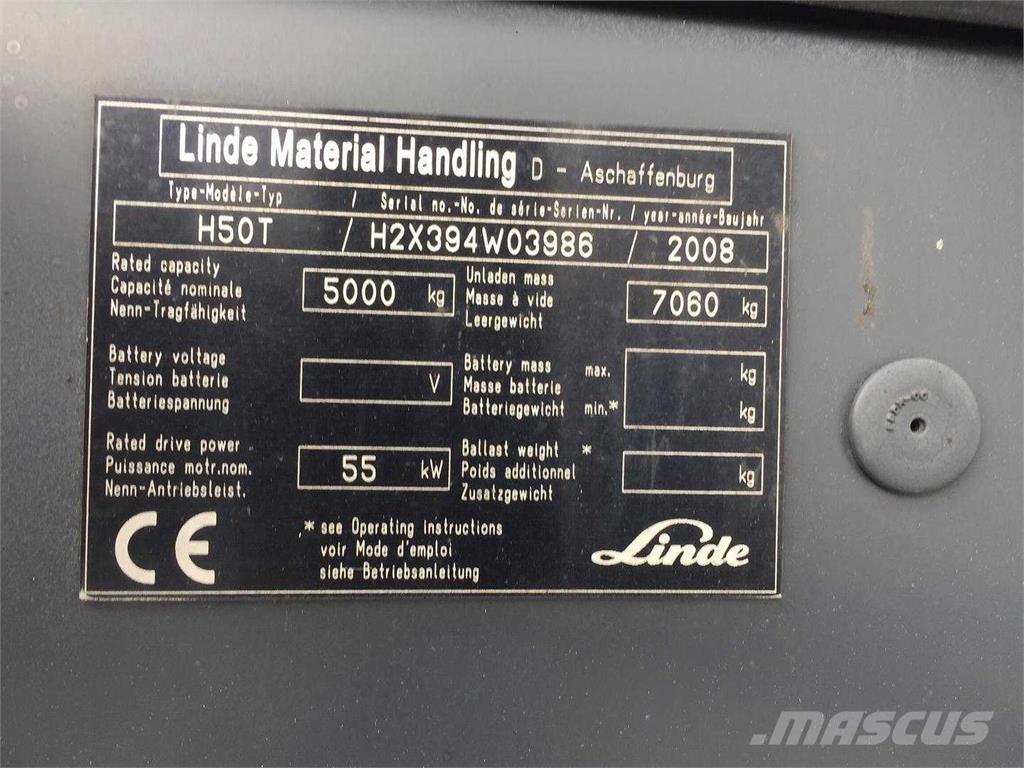 Linde H50T Gázüzemű targoncák