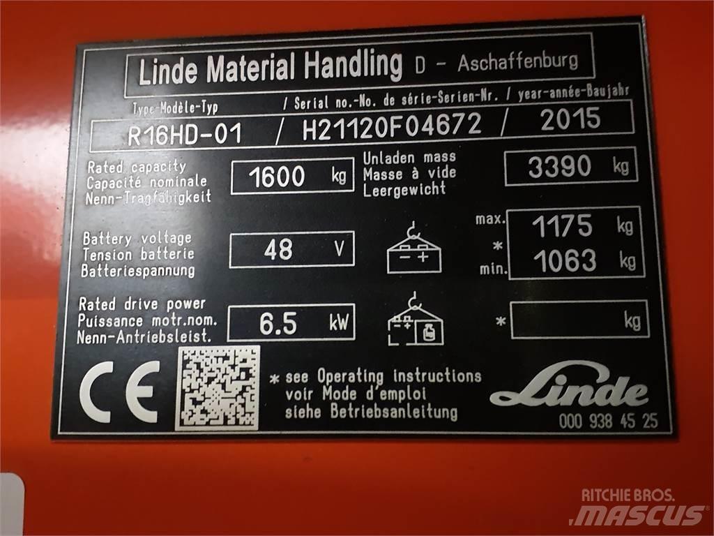 Linde R16HD Tolóoszlopos targonca