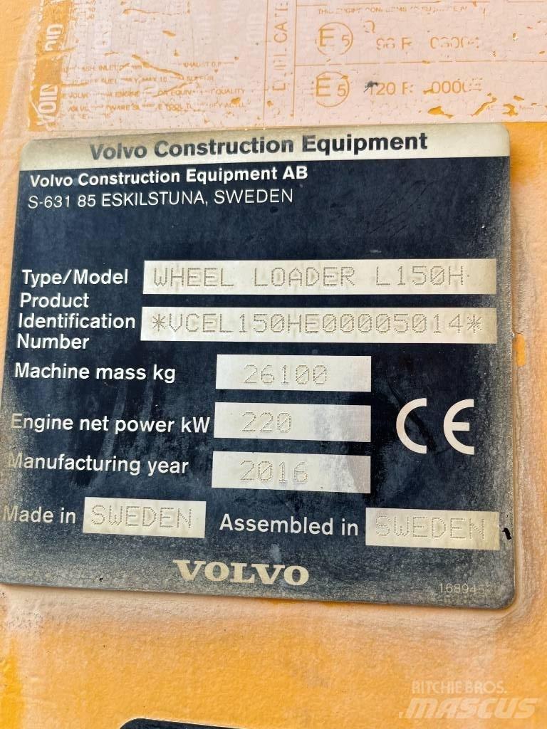 Volvo L150H Gumikerekes homlokrakodók