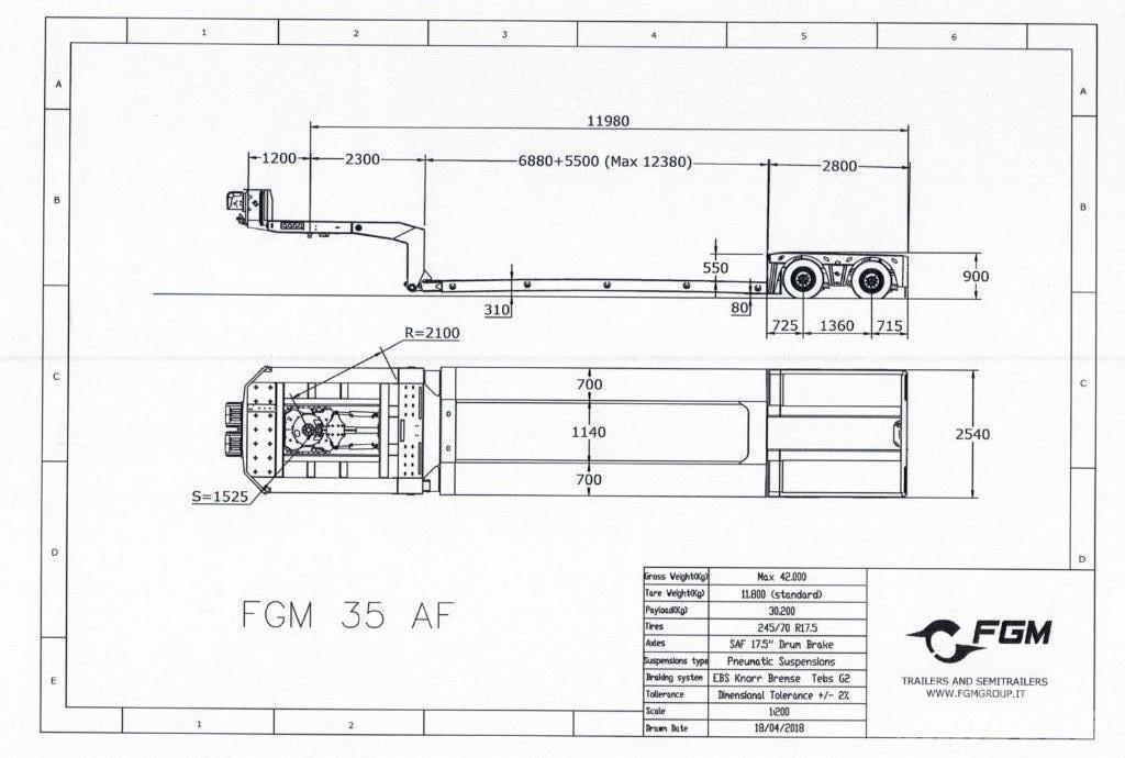 FGM 35 Platós / Ponyvás félpótkocsik