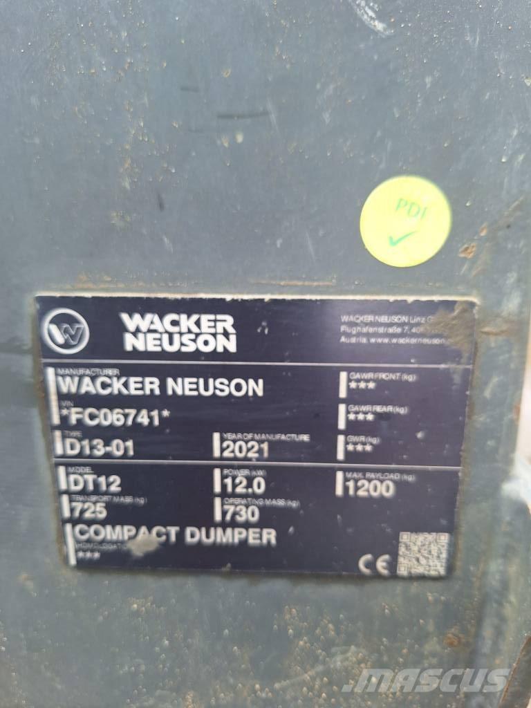 Wacker Neuson DT 12 Lánctalpas dömperek