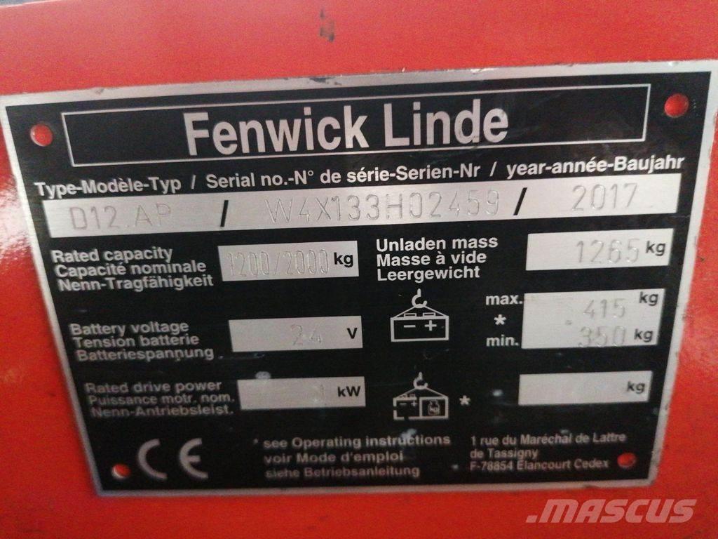 Linde D12AP Gyalogkíséretű targonca