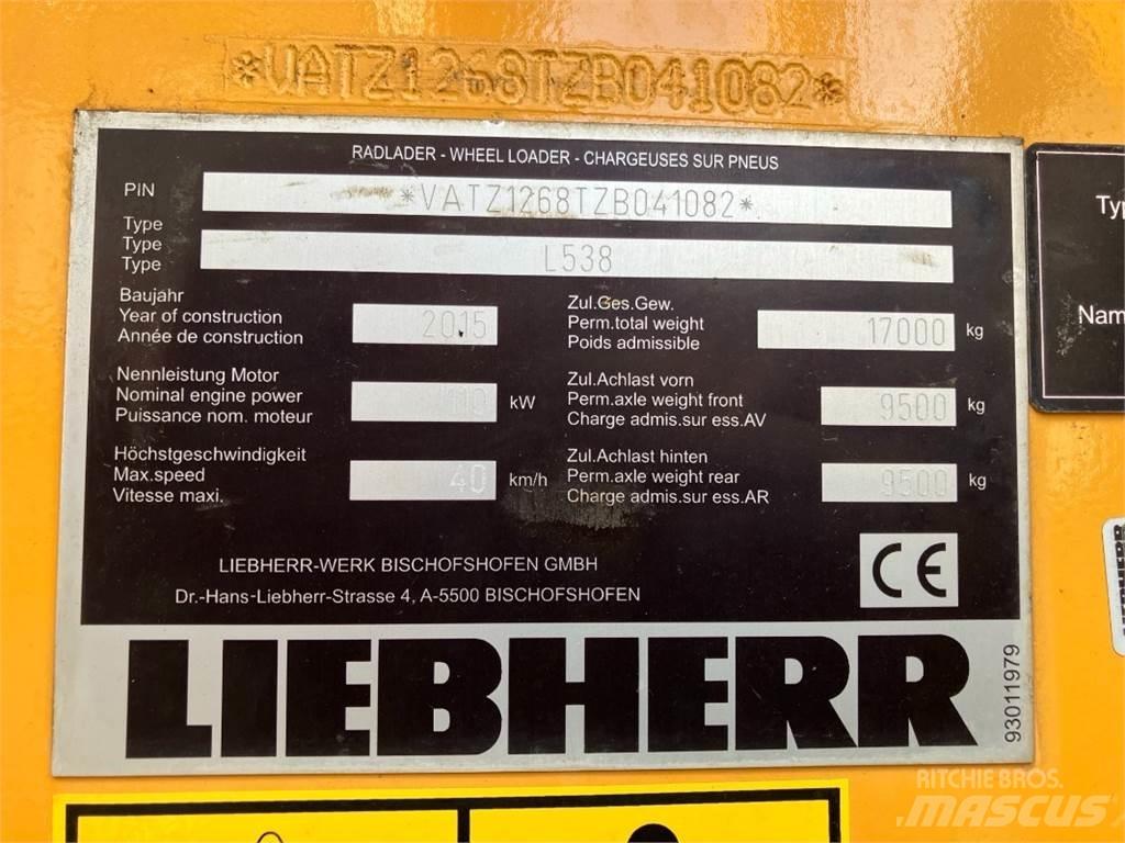 Liebherr L538 Gumikerekes homlokrakodók