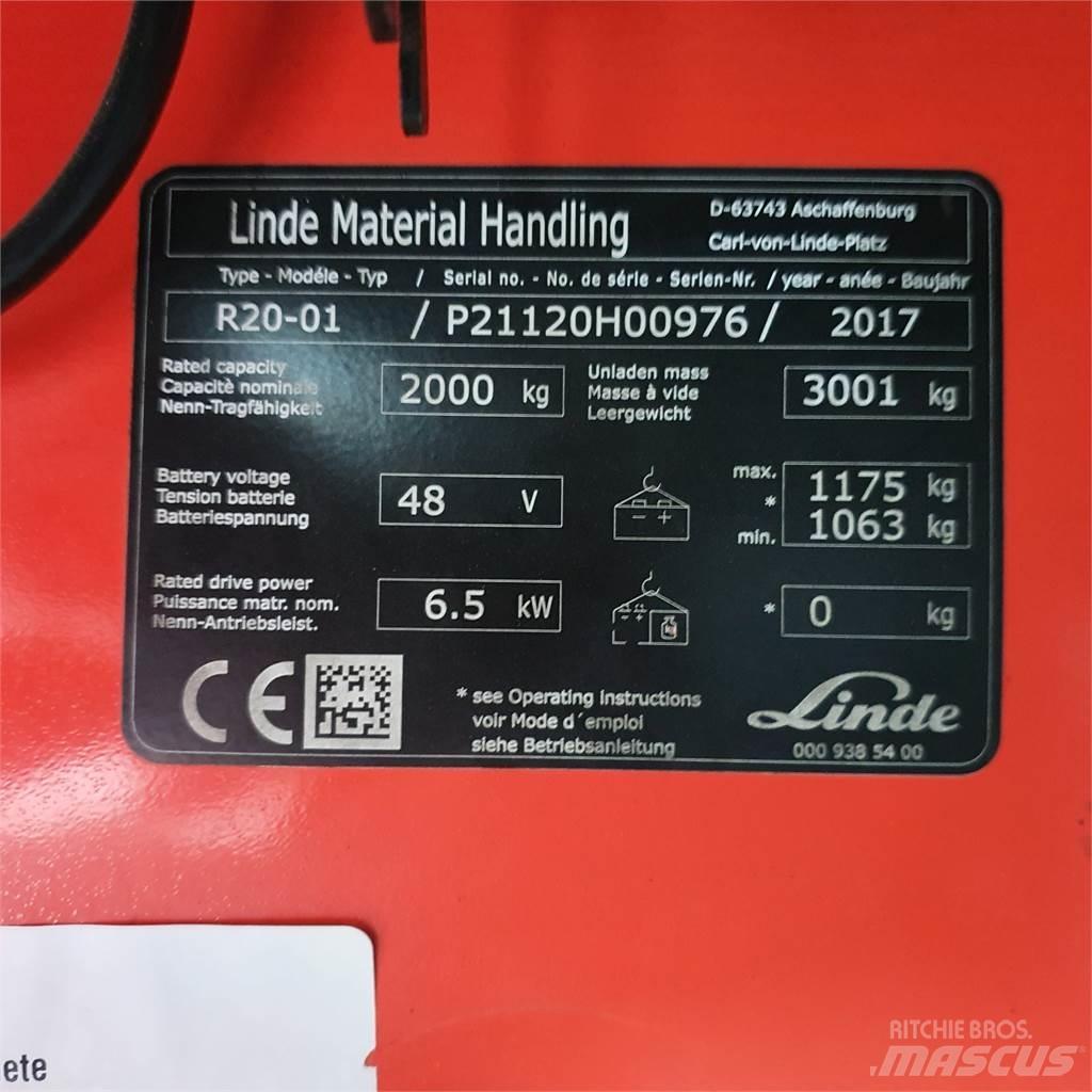 Linde R20 Tolóoszlopos targonca
