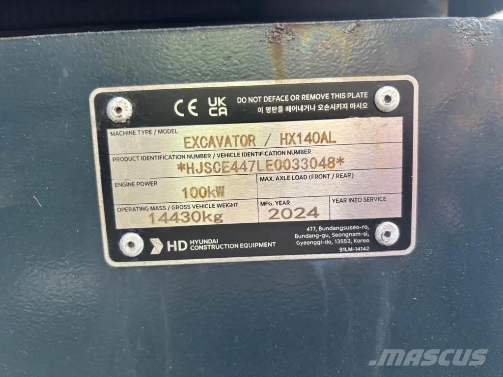 Hyundai HX140AL Lánctalpas kotrók