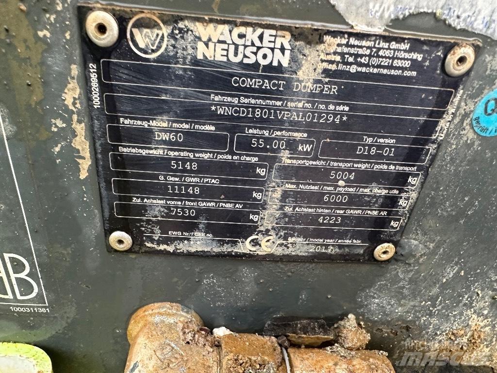 Wacker Neuson Dw60 Mezei dömperek
