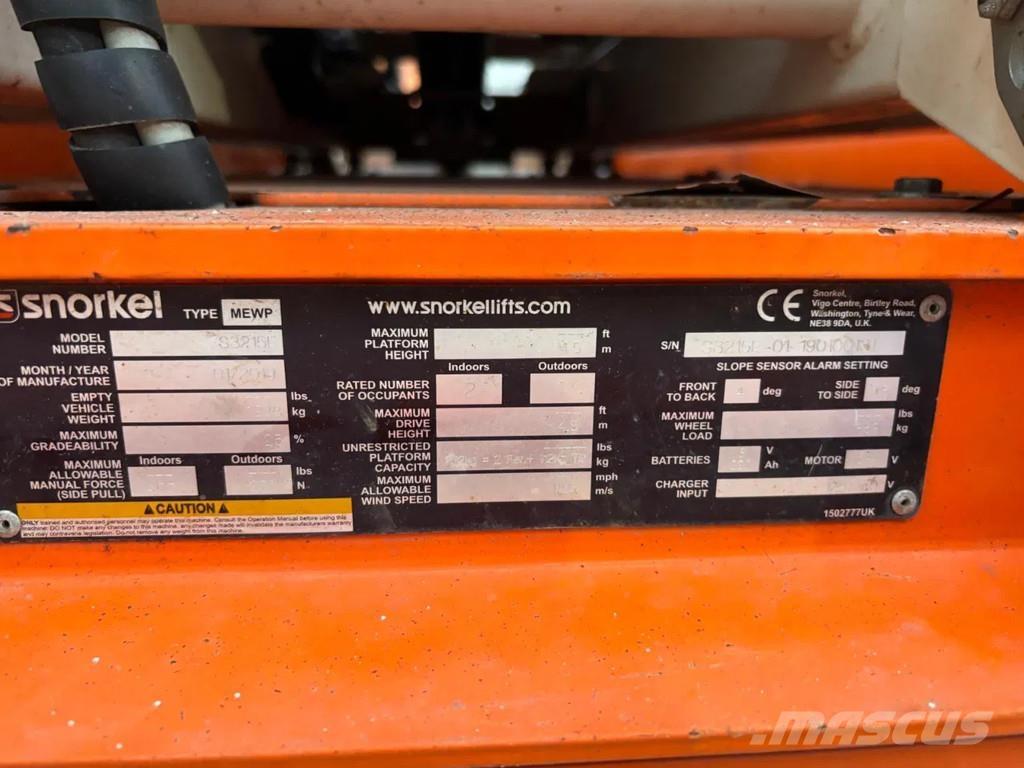 Snorkel S3215E Ollós emelők