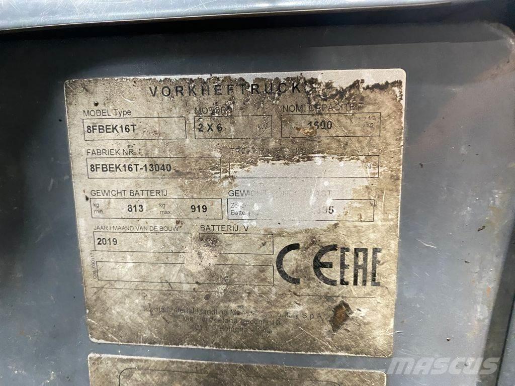 Toyota 8FBEK16T Elektromos targoncák