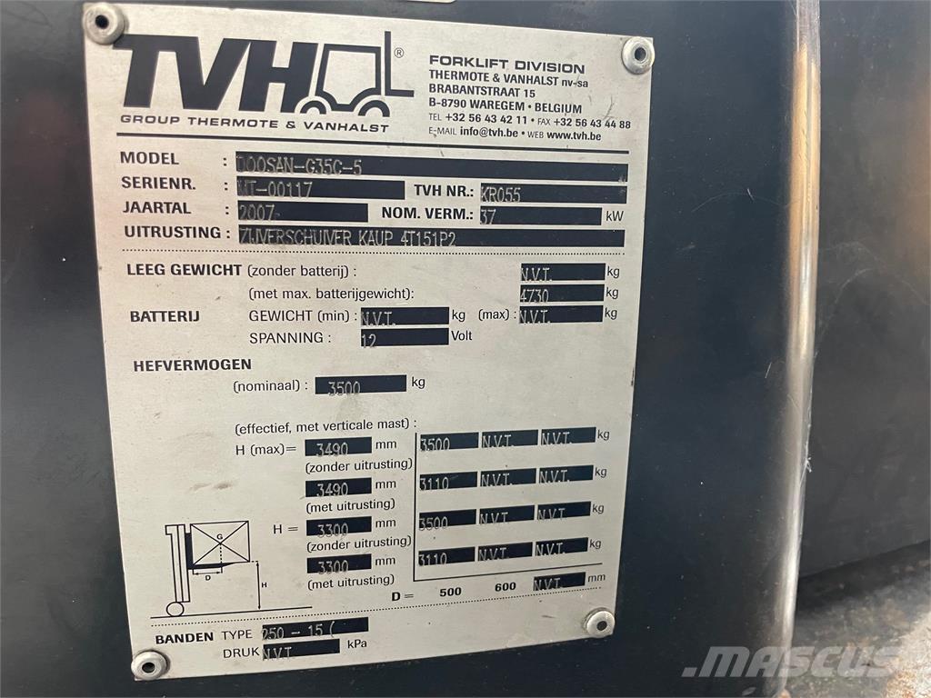 Doosan G35C-5 Gázüzemű targoncák