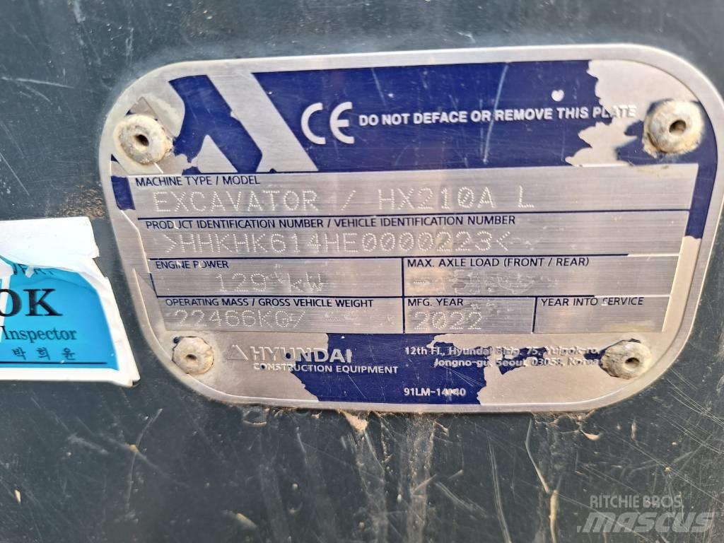 Hyundai HX210A L Lánctalpas kotrók
