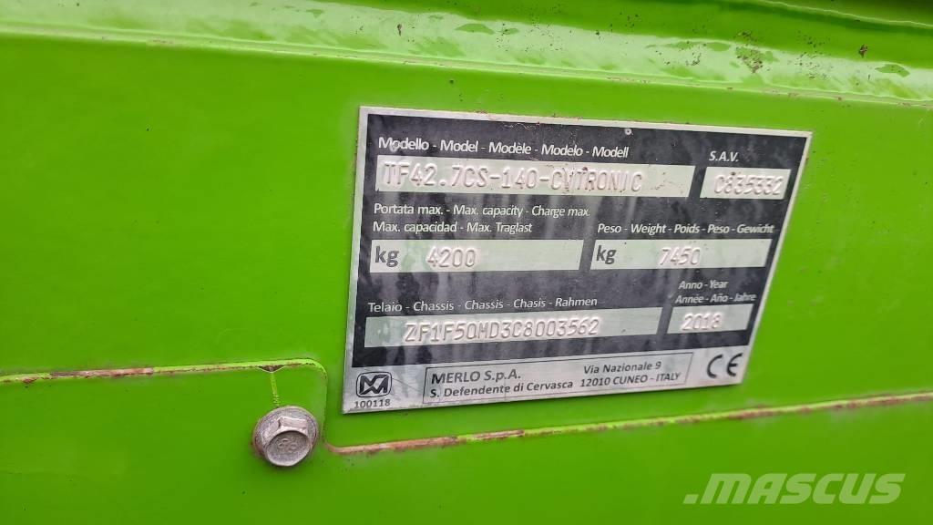 Merlo TF 42.7 CS-140 Teleszkópos gumikerekes rakodók