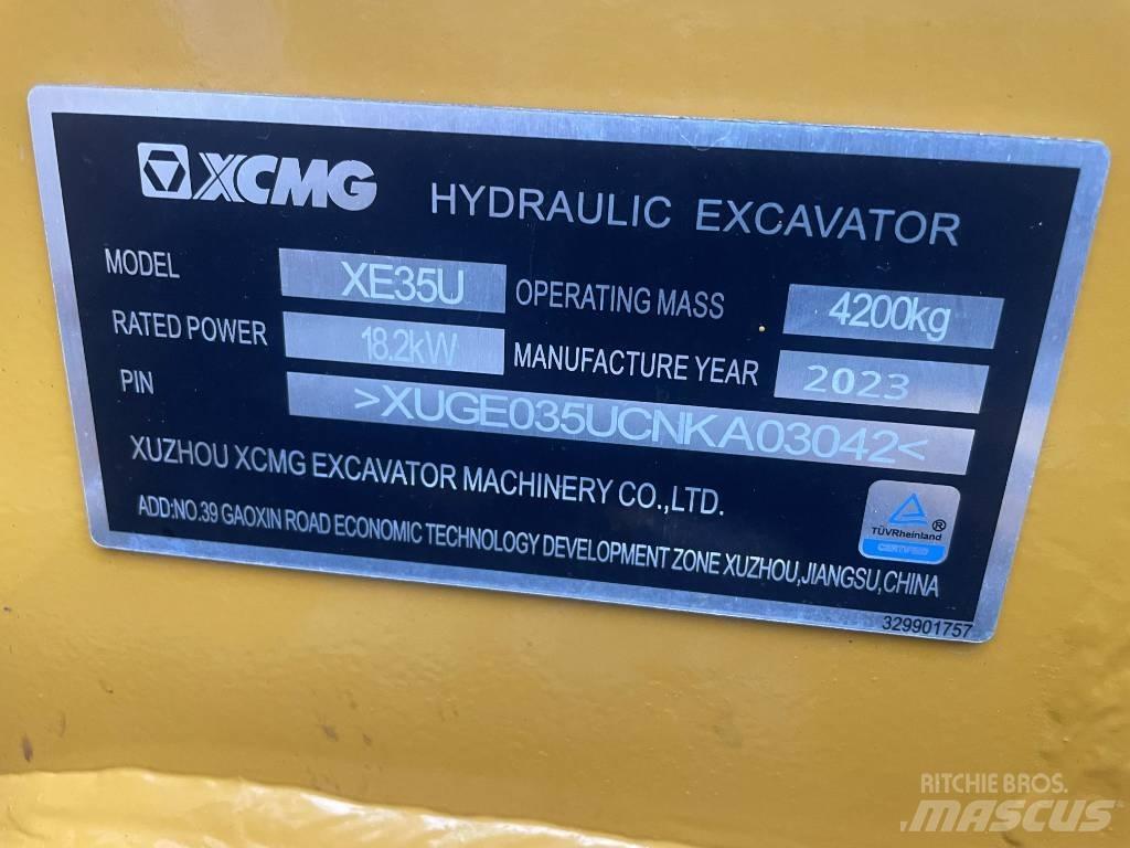 XCMG XE 35 U Mini kotrók < 7t