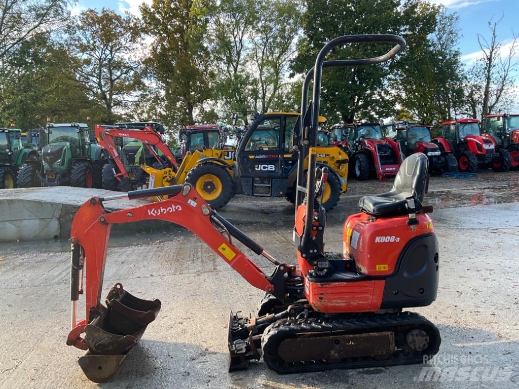 Kubota K 008-3 Mini kotrók < 7t