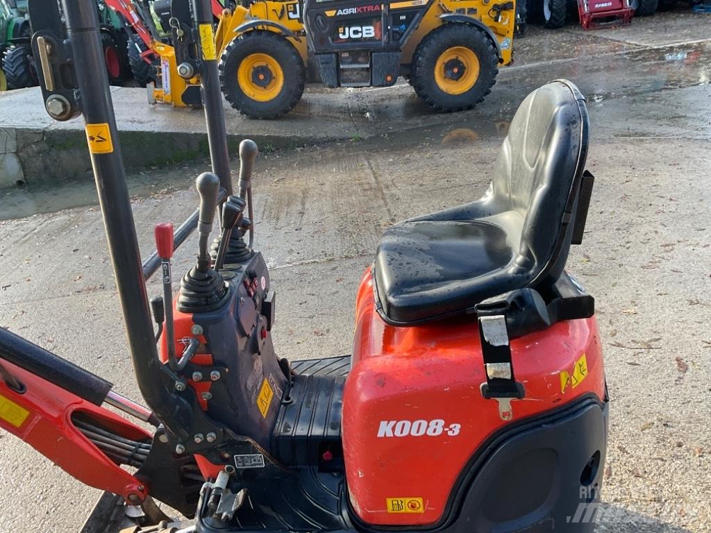 Kubota K 008-3 Mini kotrók < 7t