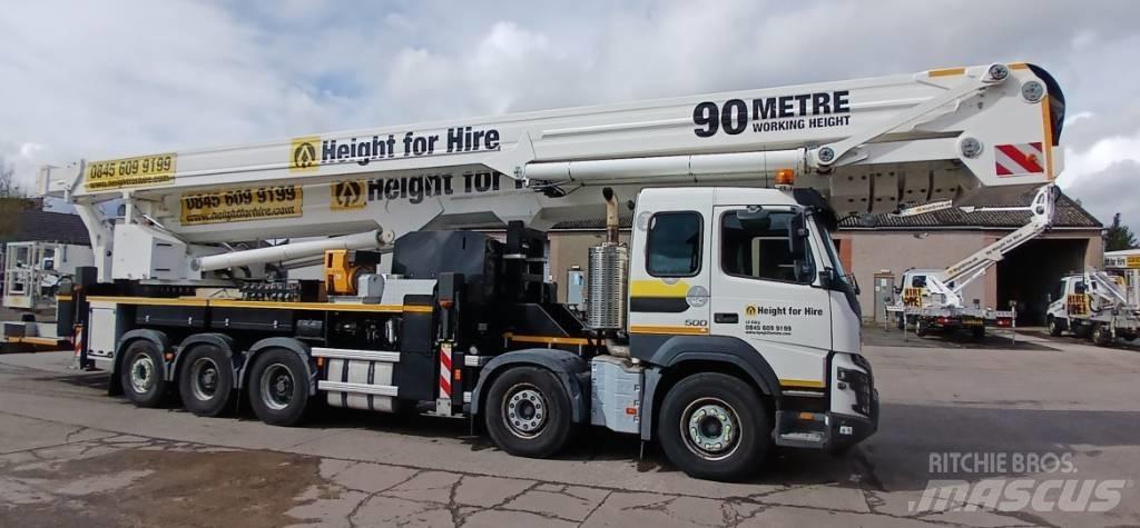 Bronto S90 HLA-X Teherautóra szerelt emelők és állványok