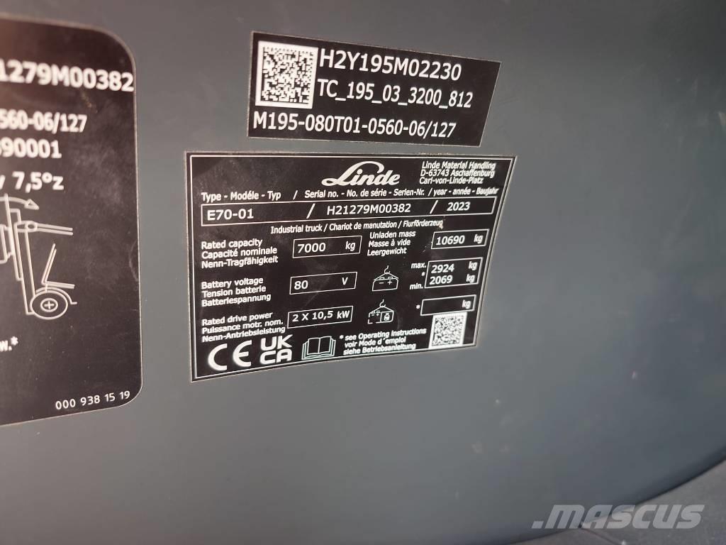 Linde E 70/1279 Elektromos targoncák