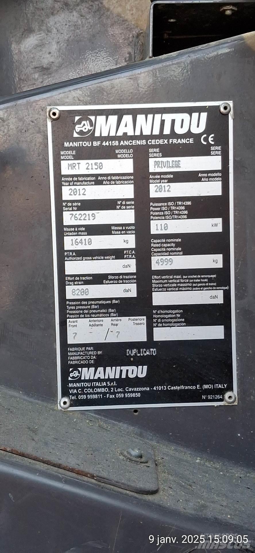 Manitou 2150MRT Teleszkópos rakodók