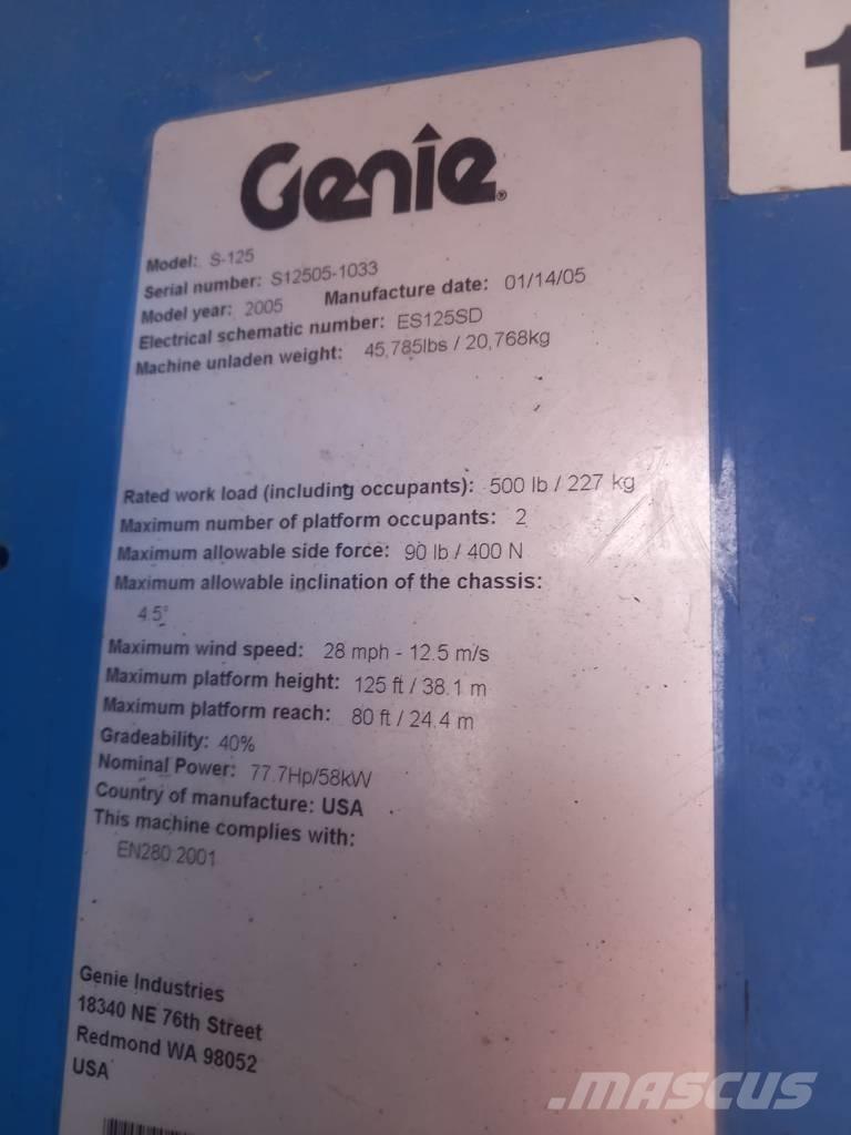 Genie S 125 Teleszkópos emelők