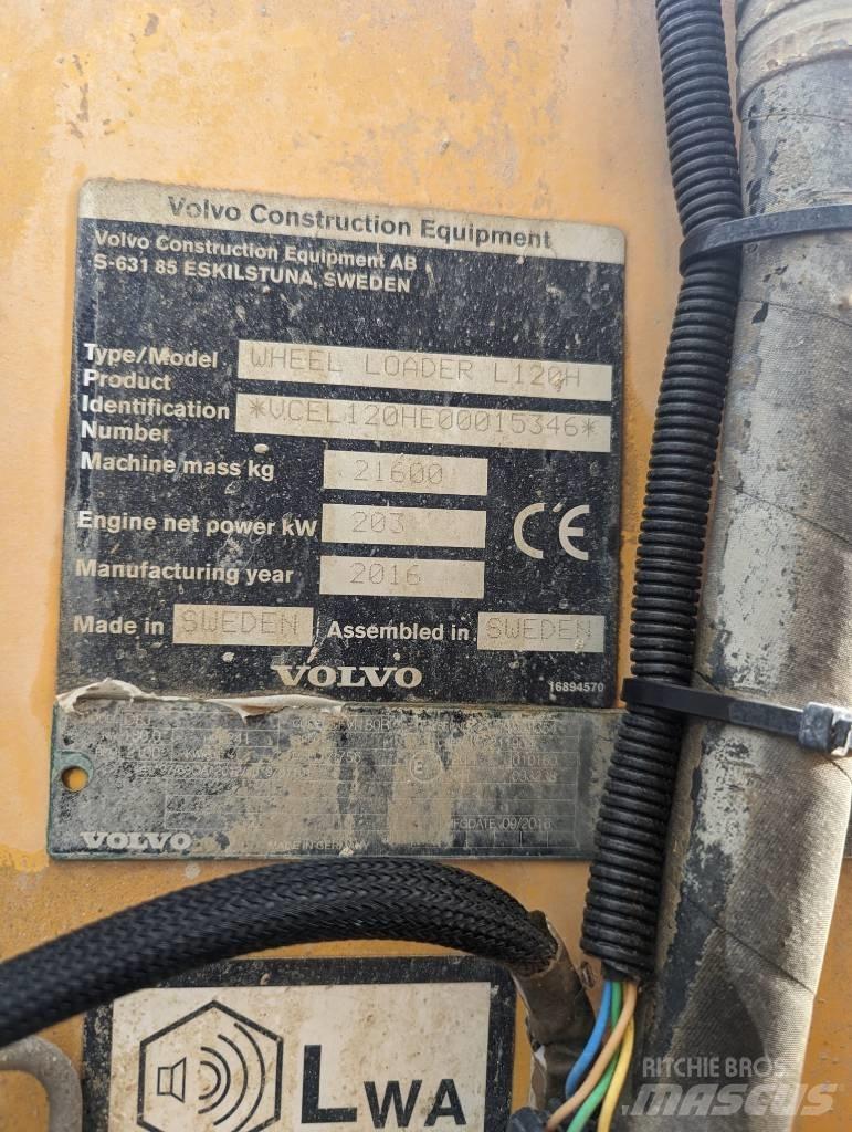 Volvo L 120 H Gumikerekes homlokrakodók