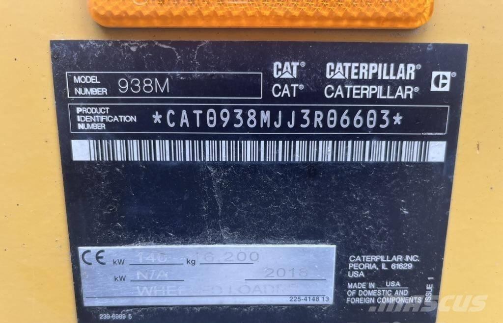 CAT 938 M Gumikerekes homlokrakodók