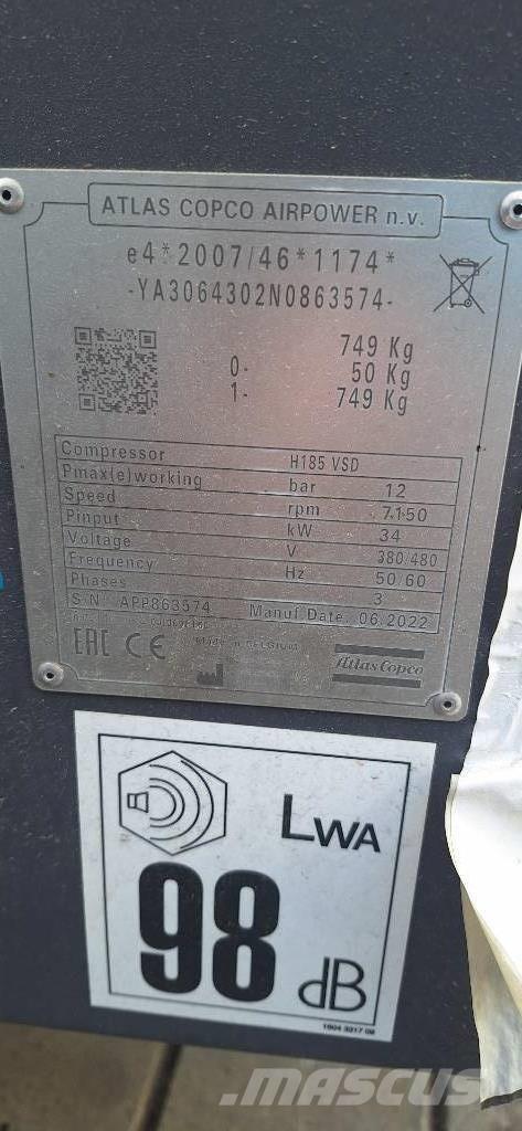 Atlas Copco H185 VSD Kompresszorok