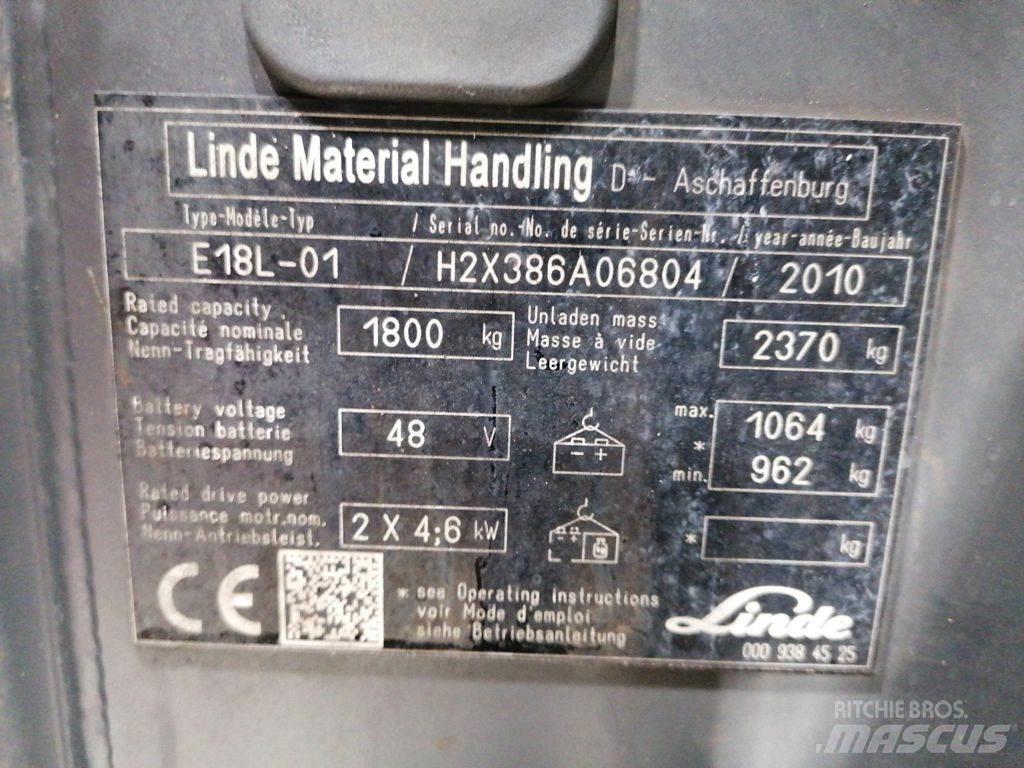 Linde E18L-01 Elektromos targoncák