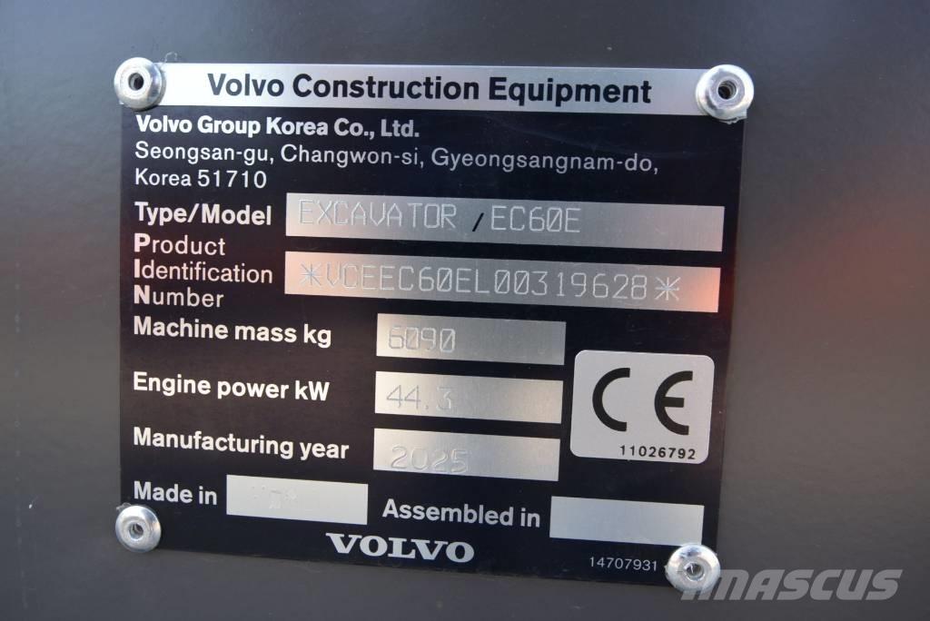 Volvo EC 60 E Mini kotrók < 7t